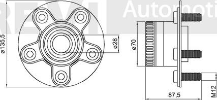 Trevi Automotive WB2186 - Riteņa rumbas gultņa komplekts autodraugiem.lv