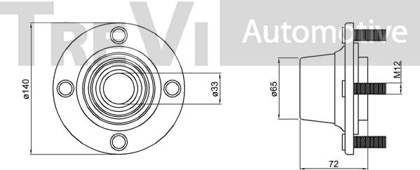 Trevi Automotive WB2356 - Riteņa rumbas gultņa komplekts autodraugiem.lv