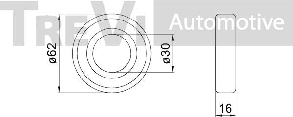 Trevi Automotive WB2250 - Riteņa rumbas gultņa komplekts autodraugiem.lv