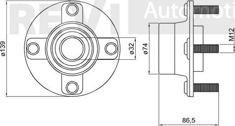 Trevi Automotive WB2207 - Riteņa rumbas gultņa komplekts autodraugiem.lv