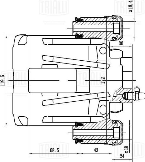 Trialli CF 162161 - Bremžu suports autodraugiem.lv