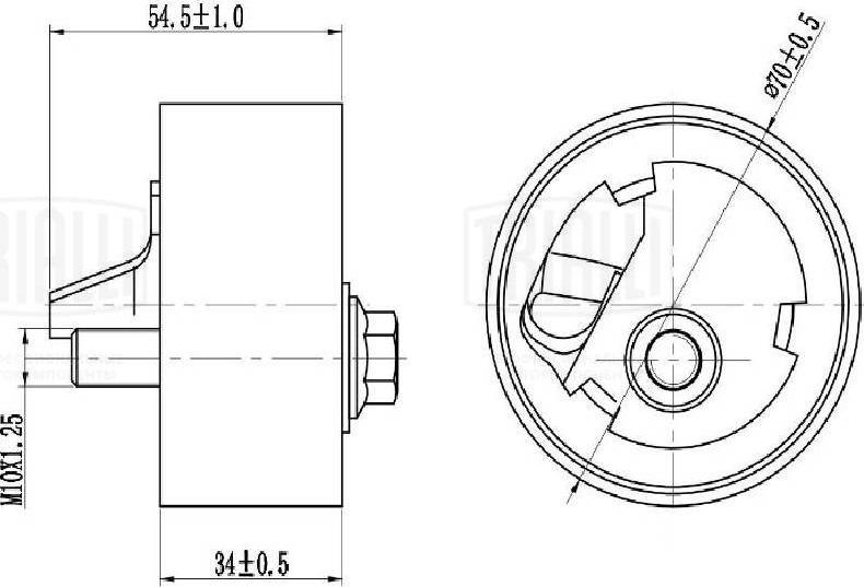 Trialli CM 6150 - Spriegotājrullītis, Gāzu sadales mehānisma piedziņas siksna autodraugiem.lv