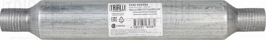 Trialli ESM 505502 - Vidējais izpl. gāzu trokšņa slāpētājs, Universāls autodraugiem.lv