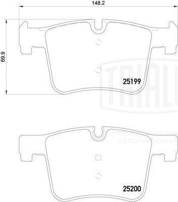 Trialli PF 4001 - Bremžu uzliku kompl., Disku bremzes autodraugiem.lv