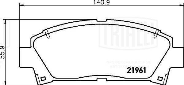 Trialli PF 4353 - Bremžu uzliku kompl., Disku bremzes autodraugiem.lv