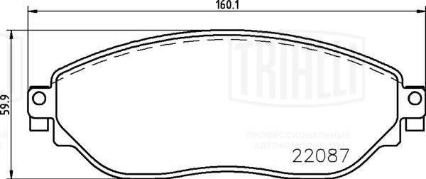 Trialli PF 0915 - Bremžu uzliku kompl., Disku bremzes autodraugiem.lv