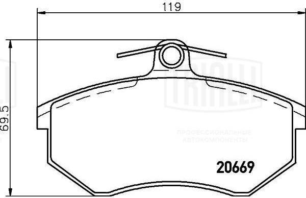 Trialli PF 2709 - Bremžu uzliku kompl., Disku bremzes autodraugiem.lv