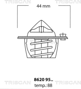 Triscan 8620 9588 - Termostats, Dzesēšanas šķidrums autodraugiem.lv