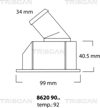 Triscan 8620 9092 - Termostats, Dzesēšanas šķidrums autodraugiem.lv