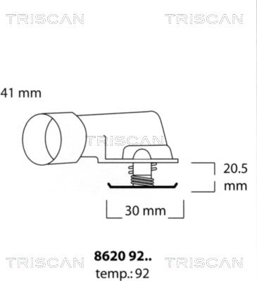 Triscan 8620 9292 - Termostats, Dzesēšanas šķidrums autodraugiem.lv