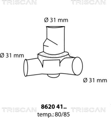 Triscan 8620 4180 - Termostats, Dzesēšanas šķidrums autodraugiem.lv