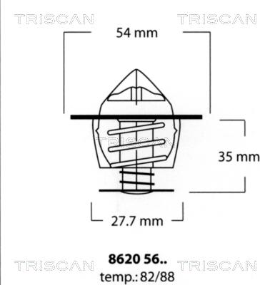 Triscan 8620 5682 - Termostats, Dzesēšanas šķidrums autodraugiem.lv