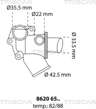 Triscan 8620 6588 - Termostats, Dzesēšanas šķidrums autodraugiem.lv
