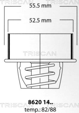 Triscan 8620 1482 - Termostats, Dzesēšanas šķidrums autodraugiem.lv