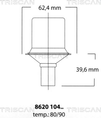 Triscan 8620 10490 - Termostats, Dzesēšanas šķidrums autodraugiem.lv