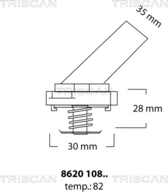 Triscan 8620 10882 - Termostats, Dzesēšanas šķidrums autodraugiem.lv