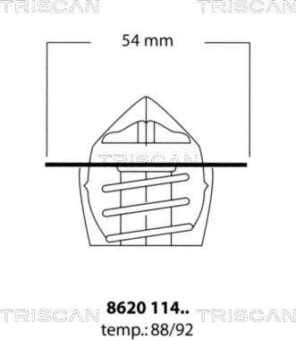 Triscan 8620 11492 - Termostats, Dzesēšanas šķidrums autodraugiem.lv