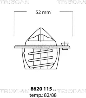 Triscan 8620 11582 - Termostats, Dzesēšanas šķidrums autodraugiem.lv