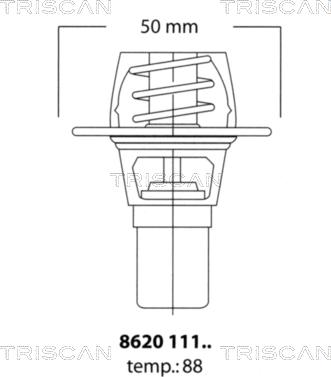 Triscan 8620 11191 - Termostats, Dzesēšanas šķidrums autodraugiem.lv