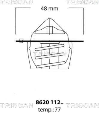 Triscan 8620 11277 - Termostats, Dzesēšanas šķidrums autodraugiem.lv