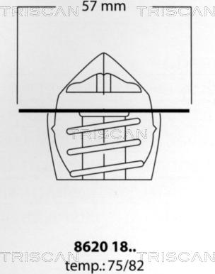 Triscan 8620 1882 - Termostats, Dzesēšanas šķidrums autodraugiem.lv
