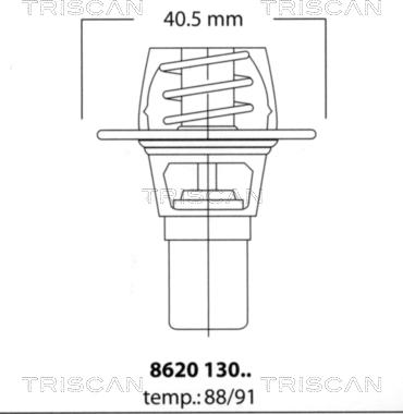 Triscan 8620 13091 - Termostats, Dzesēšanas šķidrums autodraugiem.lv