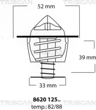 Triscan 8620 12582 - Termostats, Dzesēšanas šķidrums autodraugiem.lv