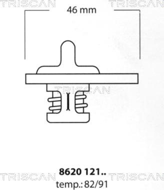 Triscan 8620 12191 - Termostats, Dzesēšanas šķidrums autodraugiem.lv