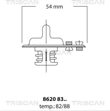 Triscan 8620 8388 - Termostats, Dzesēšanas šķidrums autodraugiem.lv