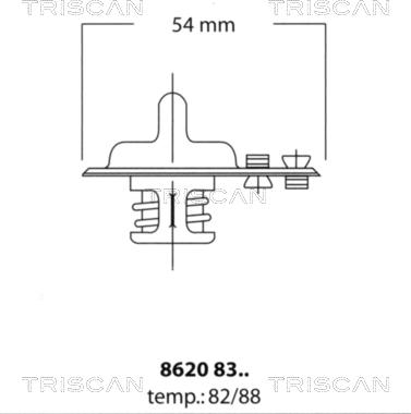 Triscan 8620 8382 - Termostats, Dzesēšanas šķidrums autodraugiem.lv