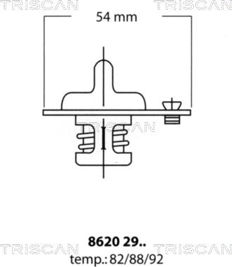 Triscan 8620 2992 - Termostats, Dzesēšanas šķidrums autodraugiem.lv