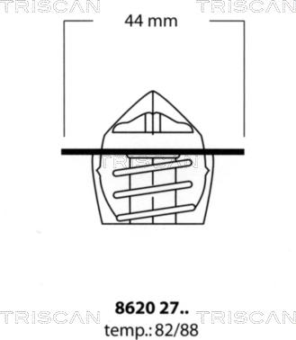 Triscan 8620 2782 - Termostats, Dzesēšanas šķidrums autodraugiem.lv