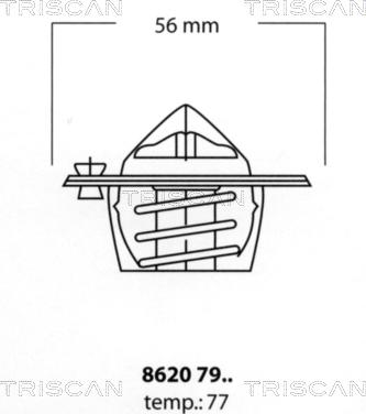 Triscan 8620 7977 - Termostats, Dzesēšanas šķidrums autodraugiem.lv