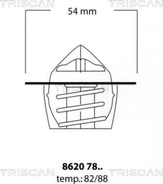 Triscan 8620 7888 - Termostats, Dzesēšanas šķidrums autodraugiem.lv