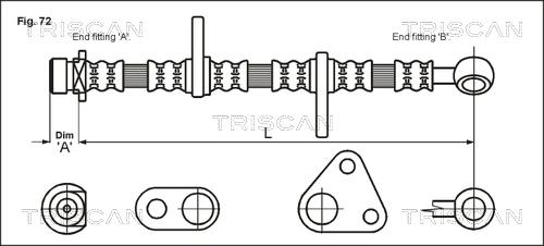 Triscan 8150 40110 - Bremžu šļūtene autodraugiem.lv