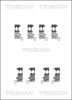 Triscan 8105 411608 - Piederumu komplekts, Disku bremžu uzlikas autodraugiem.lv