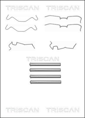 Triscan 8105 411607 - Piederumu komplekts, Disku bremžu uzlikas autodraugiem.lv