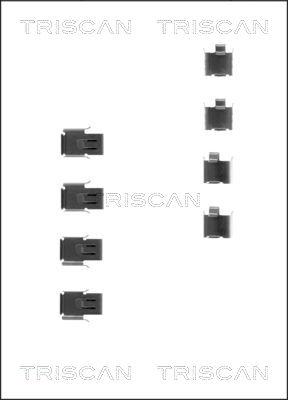 Triscan 8105 421585 - Piederumu komplekts, Disku bremžu uzlikas autodraugiem.lv