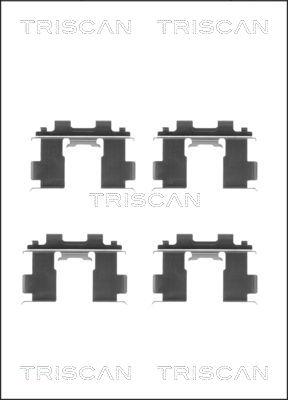 Triscan 8105 141590 - Piederumu komplekts, Disku bremžu uzlikas autodraugiem.lv