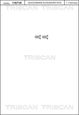 Triscan 8105 116012 - Skrūvju komplekts, Bremžu disks autodraugiem.lv