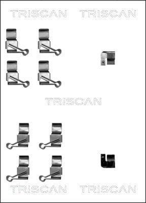 Triscan 8105 131627 - Piederumu komplekts, Disku bremžu uzlikas autodraugiem.lv