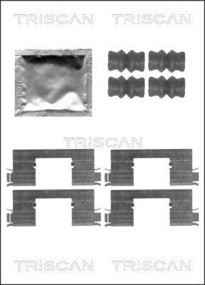 Triscan 8105 251603 - Piederumu komplekts, Disku bremžu uzlikas autodraugiem.lv