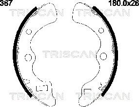 Triscan 8100 40367 - Bremžu loku komplekts autodraugiem.lv