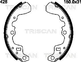 Triscan 8100 69428 - Bremžu loku komplekts autodraugiem.lv