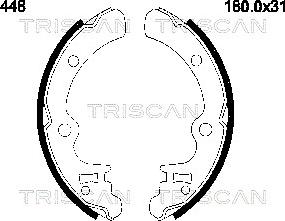 Triscan 8100 68448 - Bremžu loku komplekts autodraugiem.lv