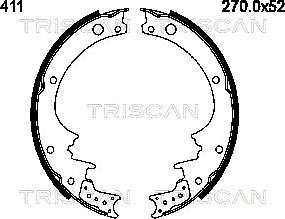 Triscan 8100 14411 - Bremžu loku komplekts autodraugiem.lv