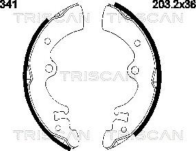 Triscan 8100 14341 - Bremžu loku komplekts autodraugiem.lv