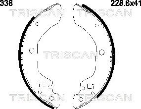Triscan 8100 14338 - Bremžu loku komplekts autodraugiem.lv
