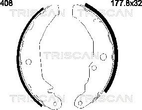 Triscan 8100 16408 - Bremžu loku komplekts autodraugiem.lv