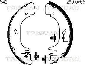Triscan 8100 16542 - Bremžu loku komplekts autodraugiem.lv